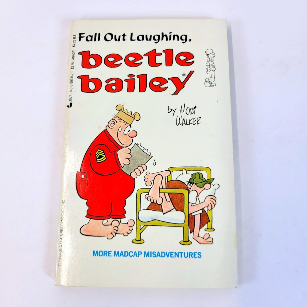 Mort Walker Beetle Bailey Fall Out Laughing Paperback Book 1969 Vintage Humor